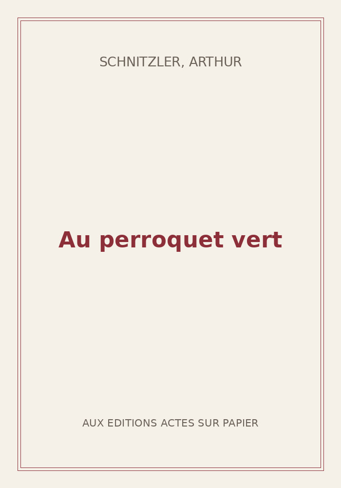 Couverture de « Au perroquet vert »