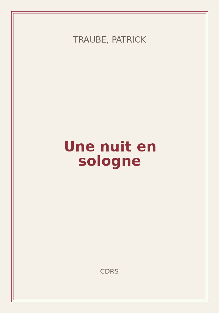 Couverture de « Une nuit en sologne »