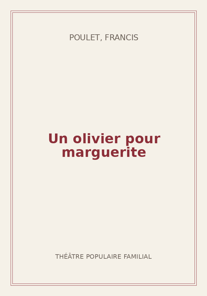 Couverture de « Un olivier pour marguerite »