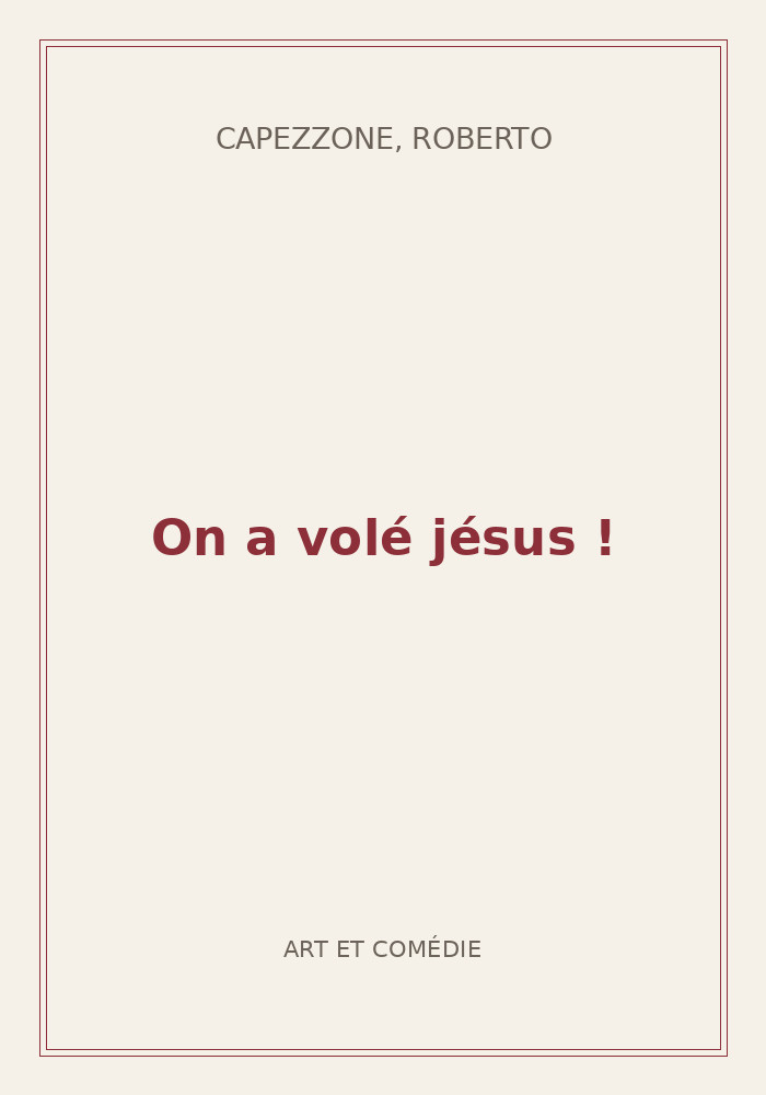 Couverture de « On a volé jésus ! »