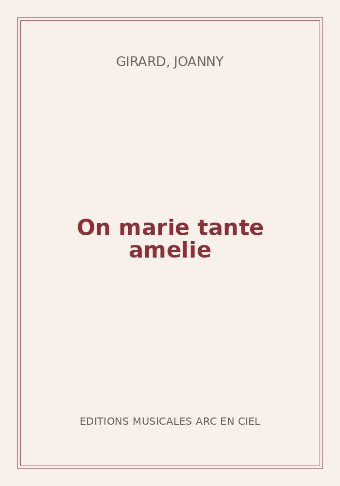 Couverture de « On marie tante amelie »