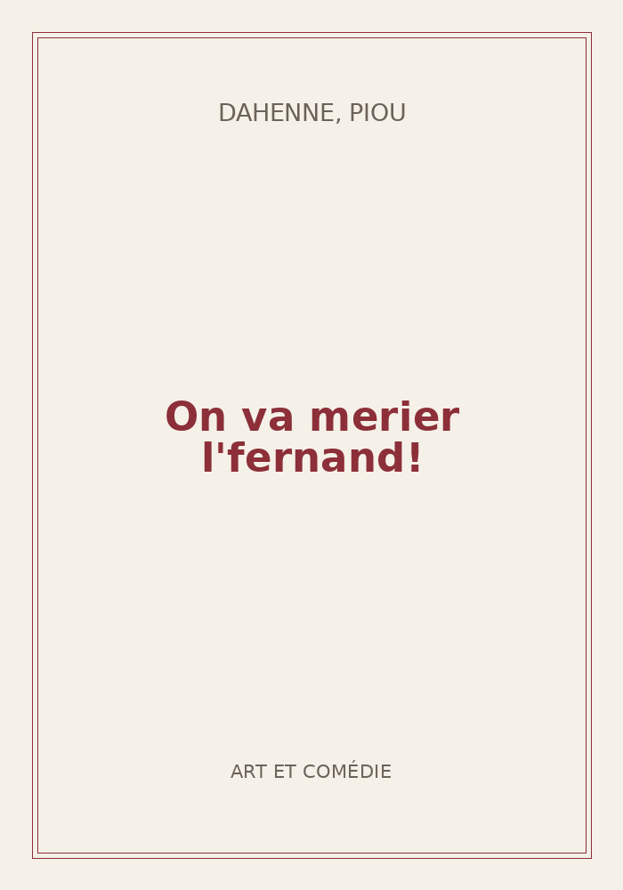 Couverture de « On va merier l'fernand! »