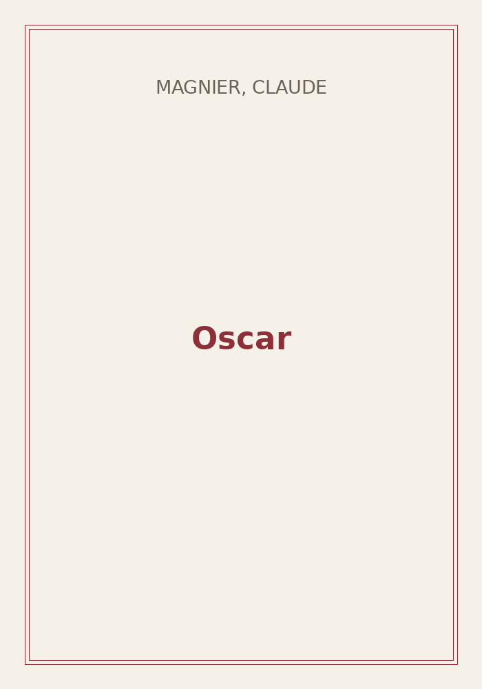 Couverture de « Oscar »