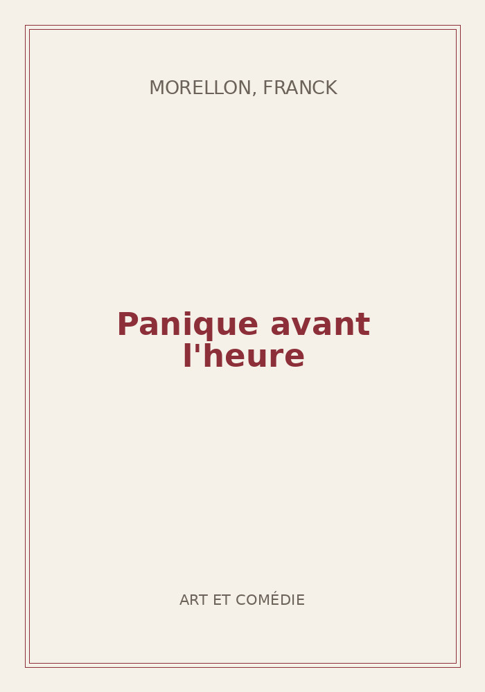 Couverture de « Panique avant l'heure »