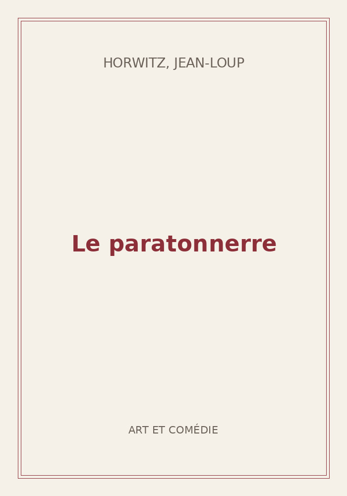 Couverture de « Le paratonnerre »