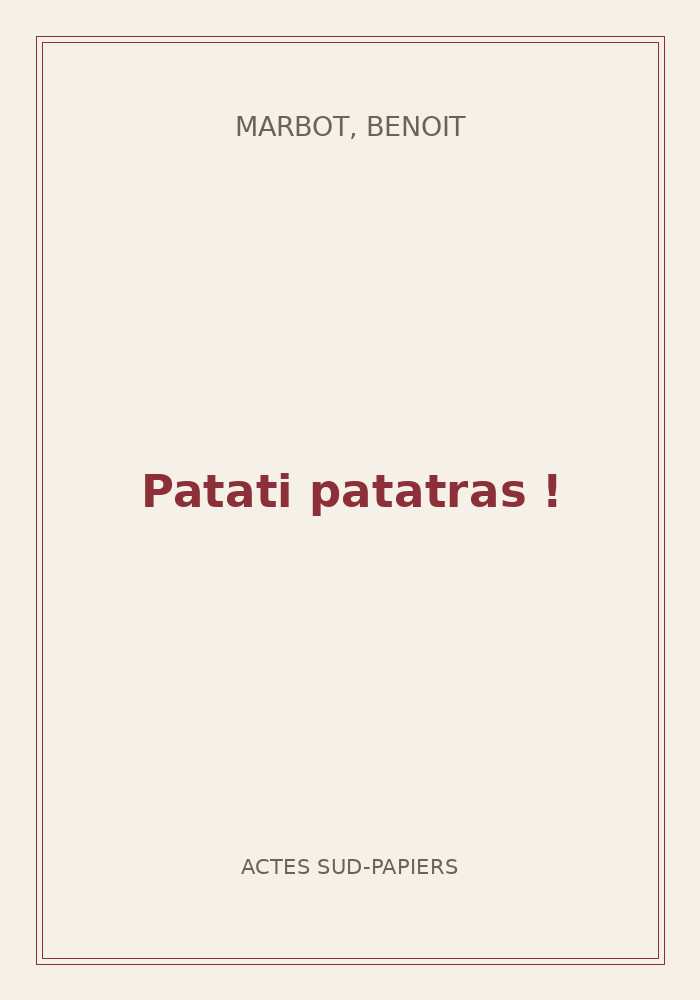 Couverture de « Patati patatras ! »
