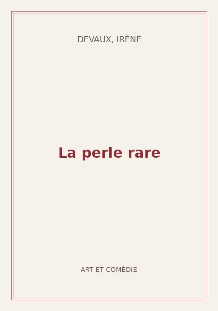 Couverture de « La perle rare »