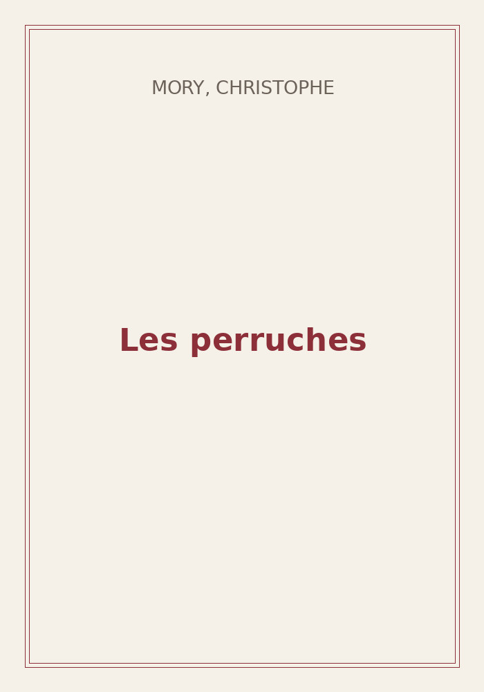 Couverture de « Les perruches »