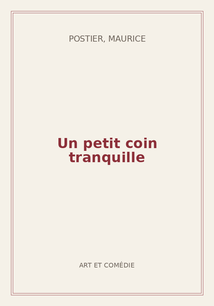 Couverture de « Un petit coin tranquille »