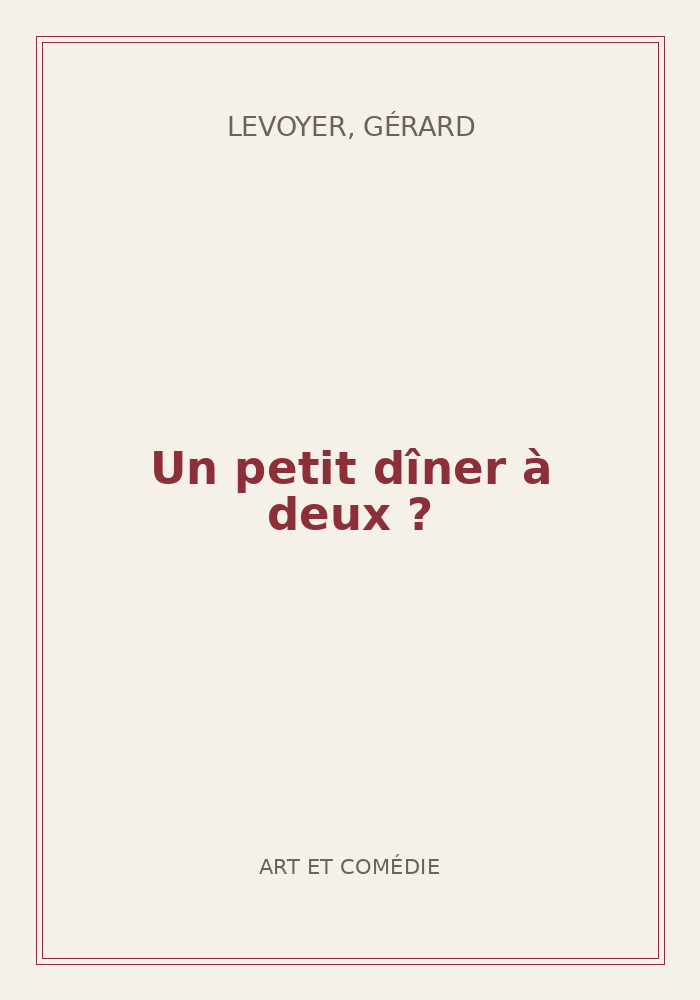 Couverture de « Un petit dîner à deux ? »