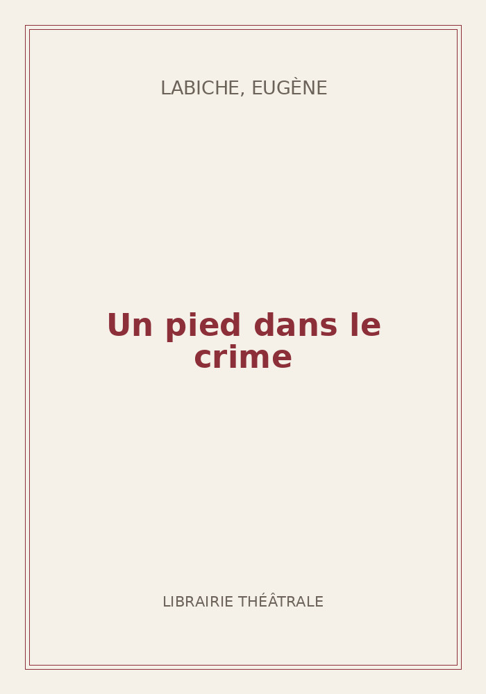 Couverture de « Un pied dans le crime »