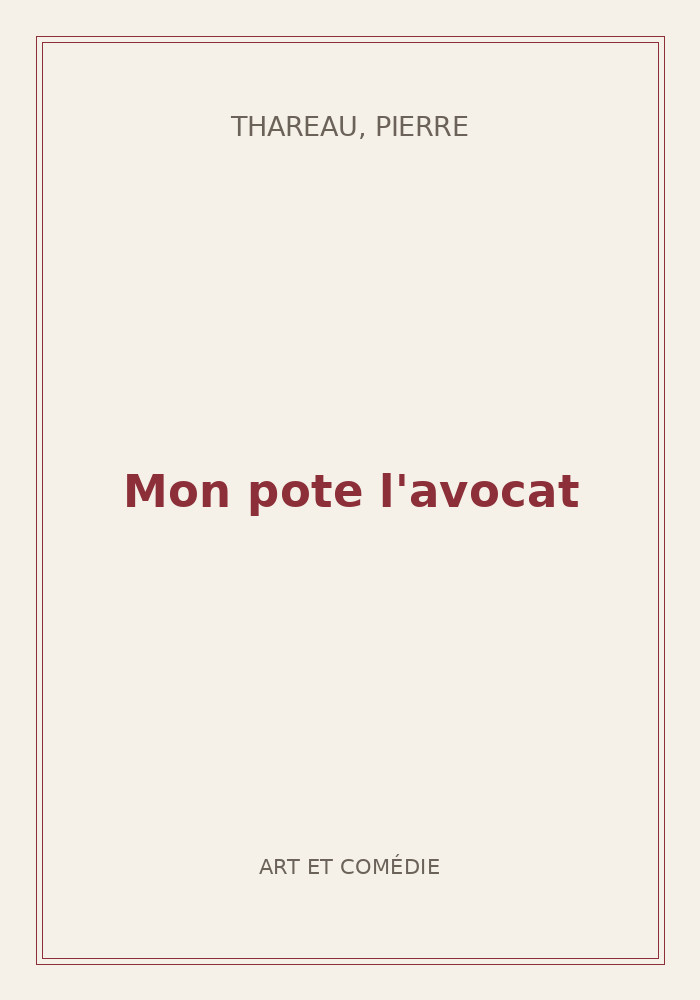 Couverture de « Mon pote l'avocat »