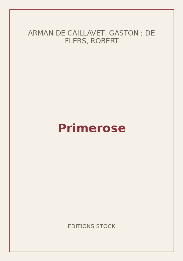Couverture de « Primerose »