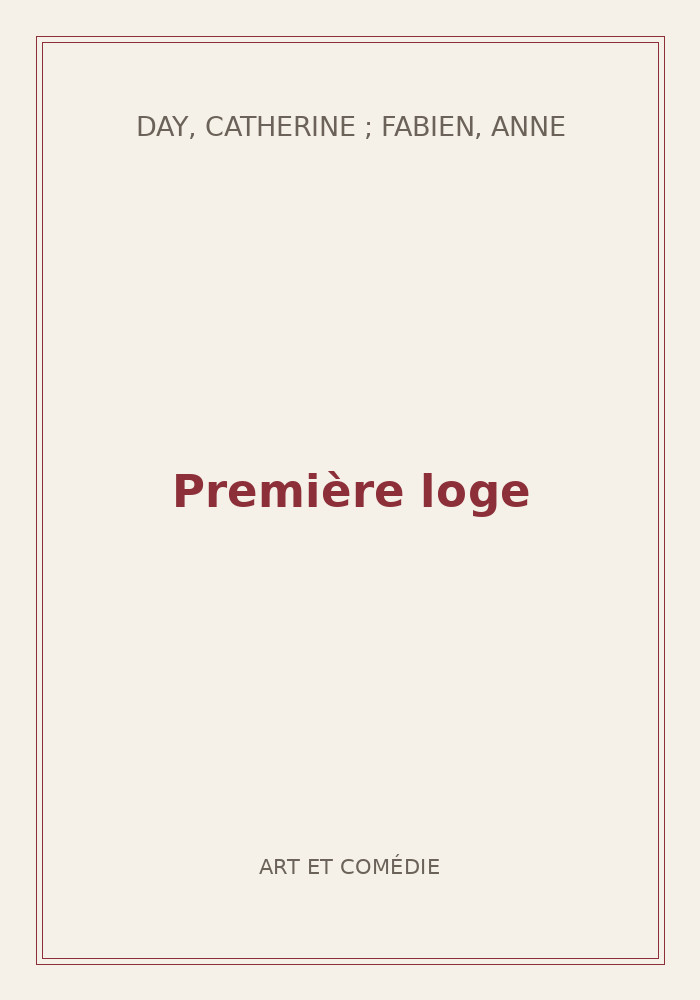 Couverture de « Première loge »