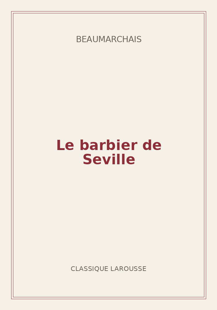 Couverture de « Le barbier de Seville »
