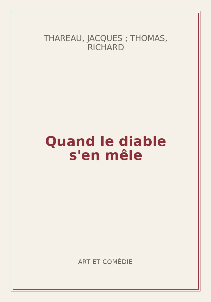 Couverture de « Quand le diable s'en mêle »