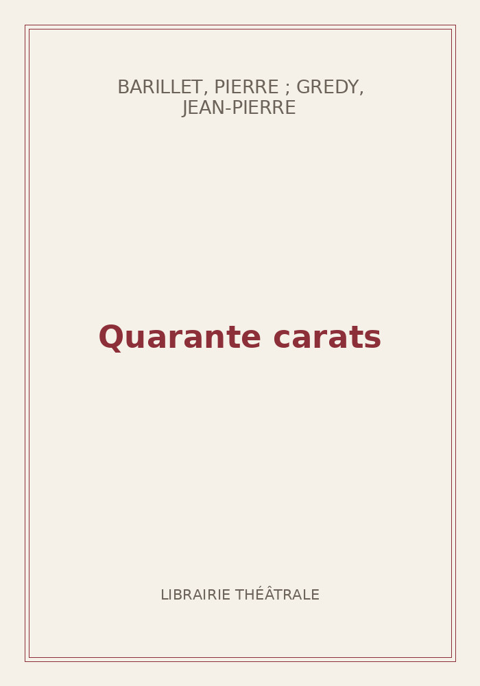 Couverture de « Quarante carats »