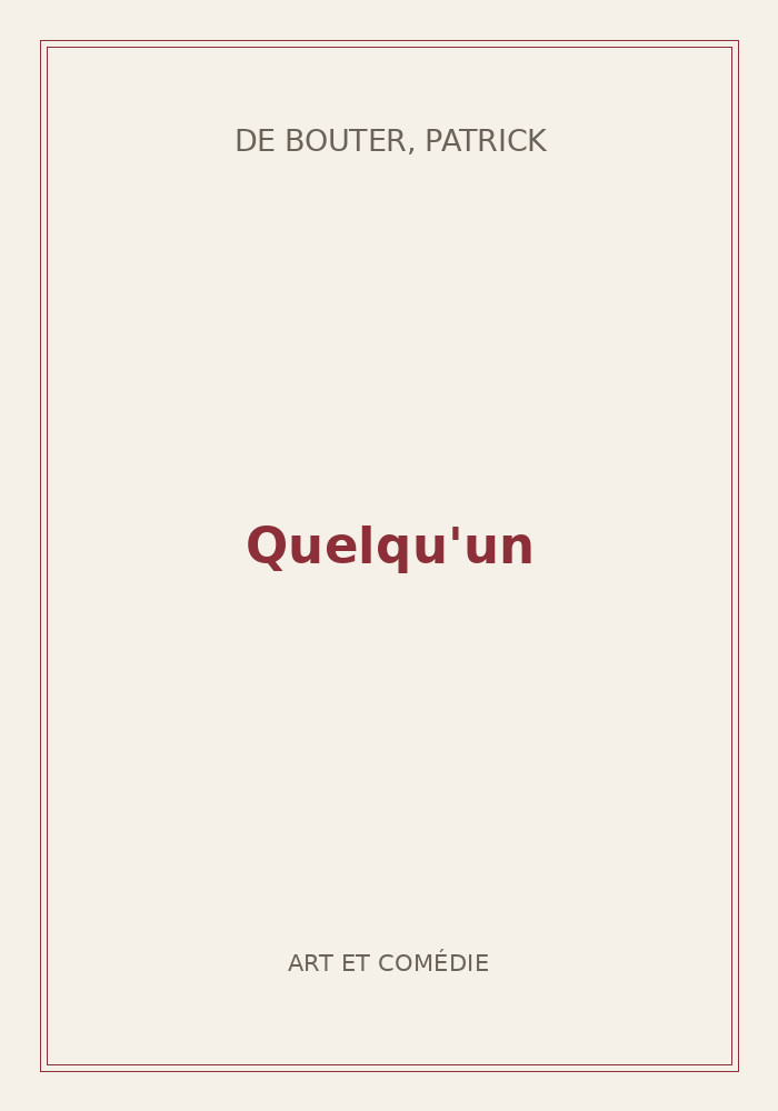 Couverture de « Quelqu'un »