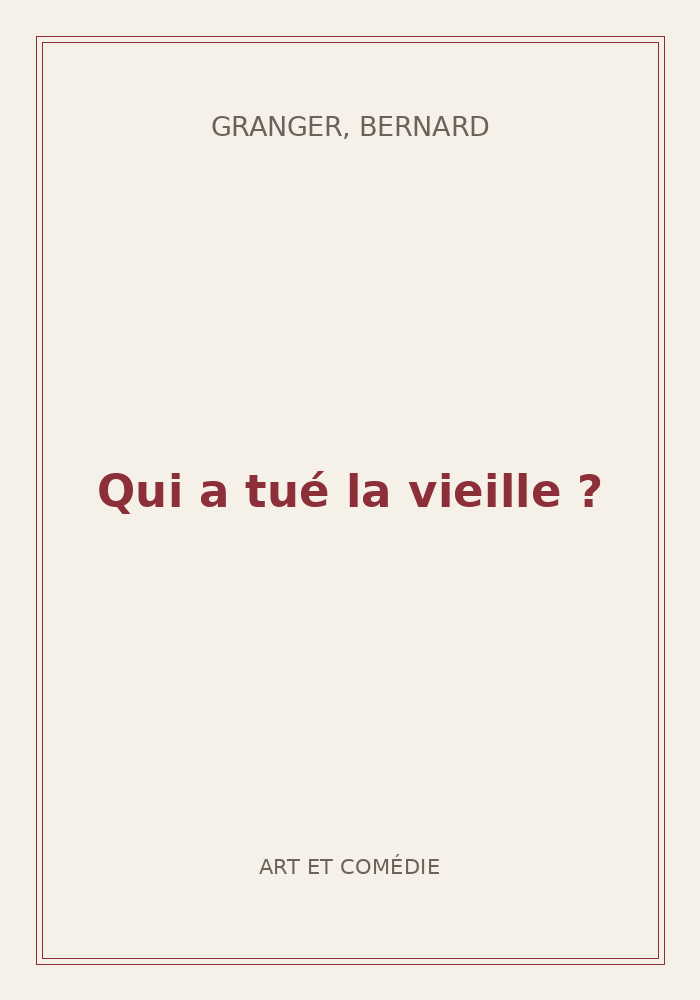 Couverture de « Qui a tué la vieille ? »