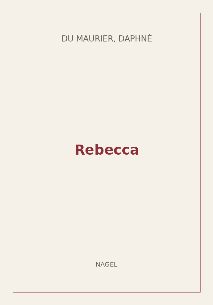 Couverture de « Rebecca »