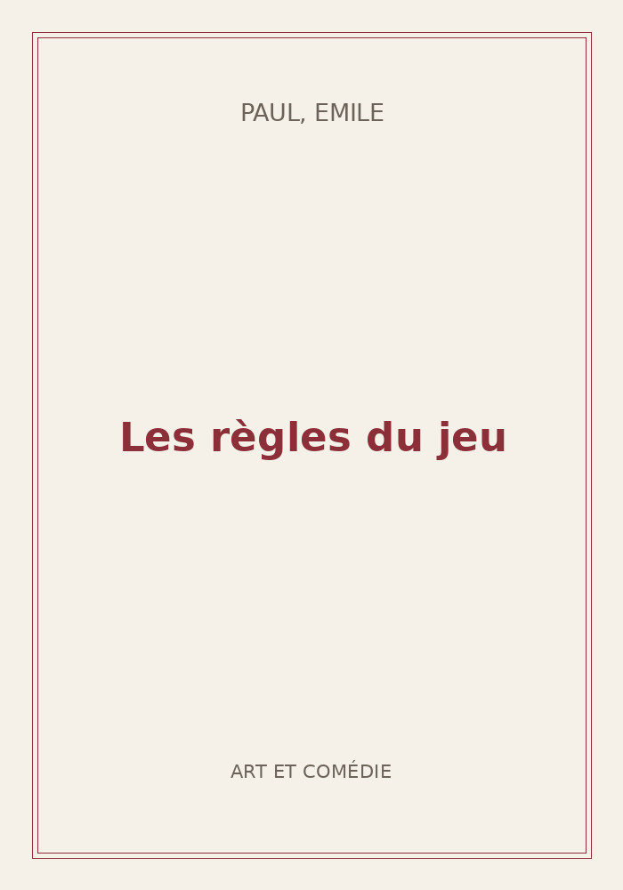 Couverture de « Les règles du jeu »