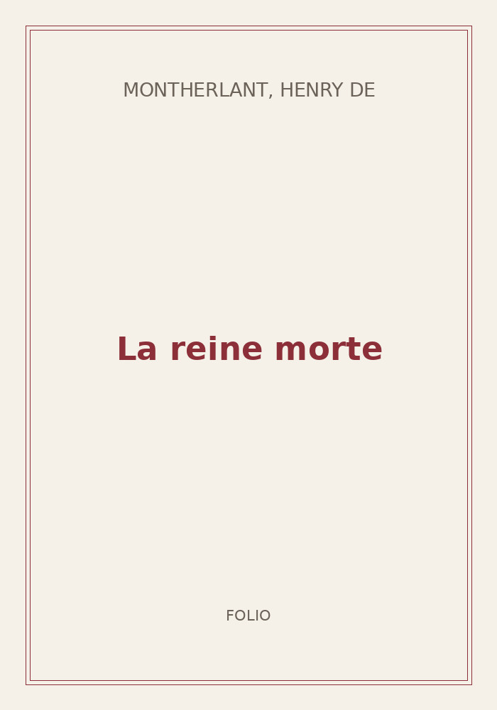 Couverture de « La reine morte »