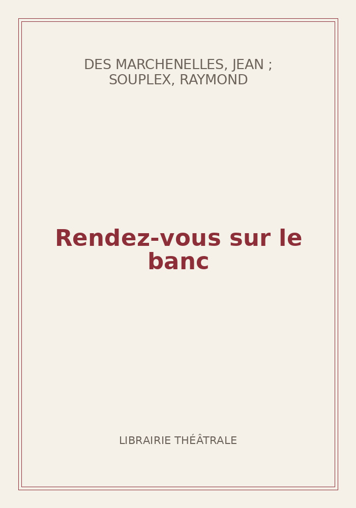 Couverture de « Rendez-vous sur le banc »
