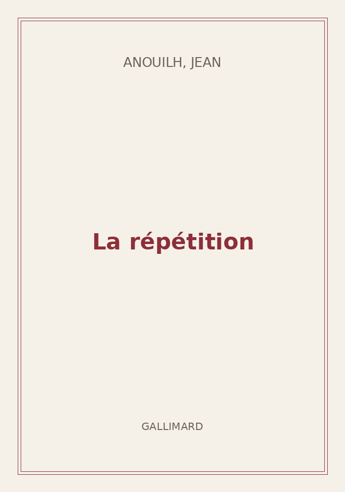 Couverture de « La répétition »