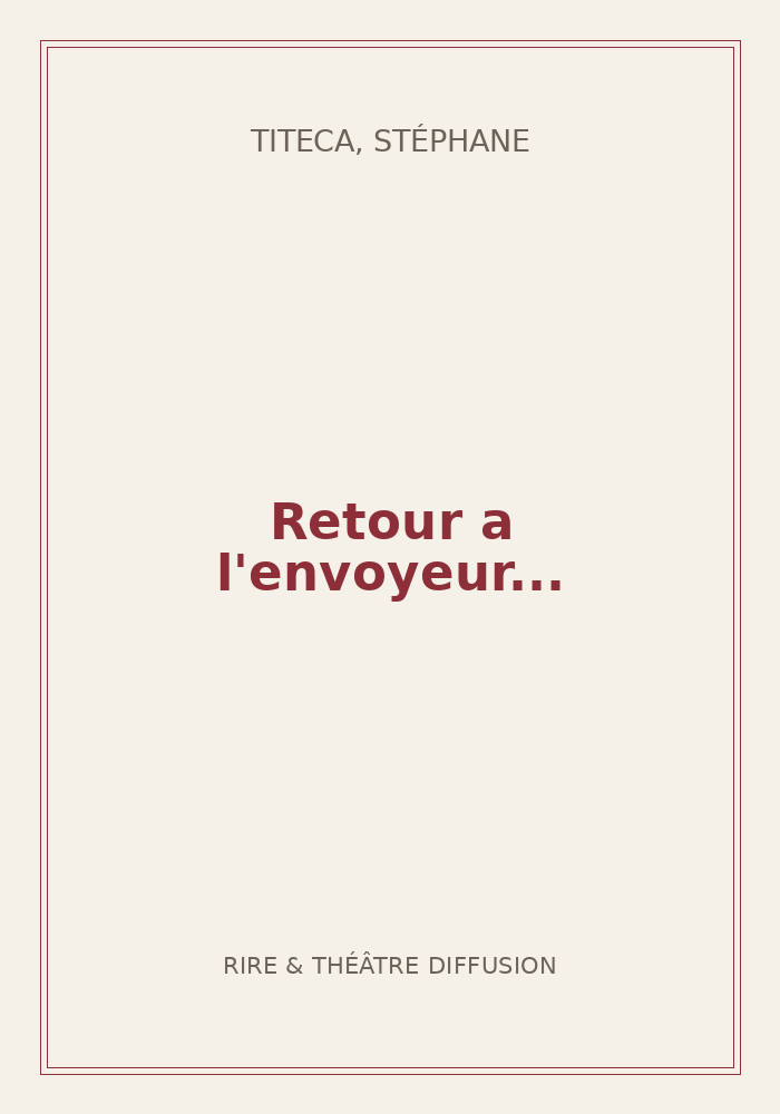 Couverture de « Retour a l'envoyeur... »