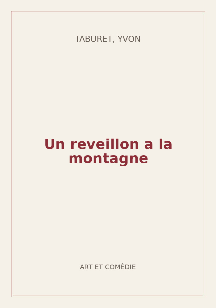Couverture de « Un reveillon a la montagne »