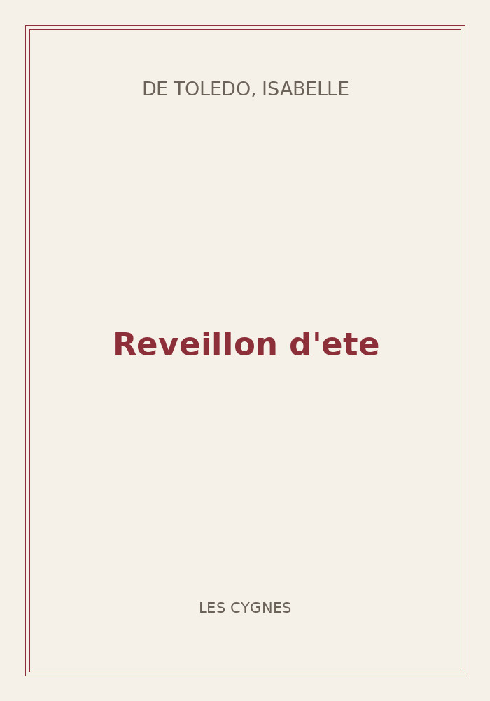 Couverture de « Reveillon d'ete »