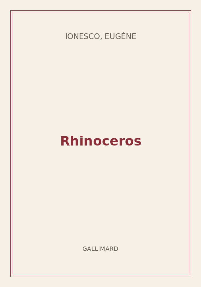 Couverture de « Rhinoceros »