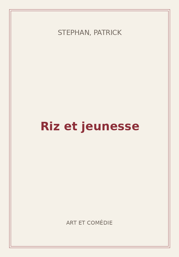 Couverture de « Riz et jeunesse »