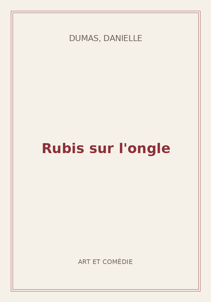Couverture de « Rubis sur l'ongle »