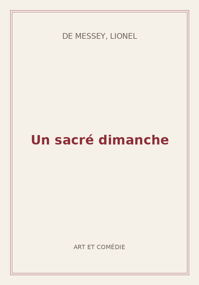 Couverture de « Un sacré dimanche »