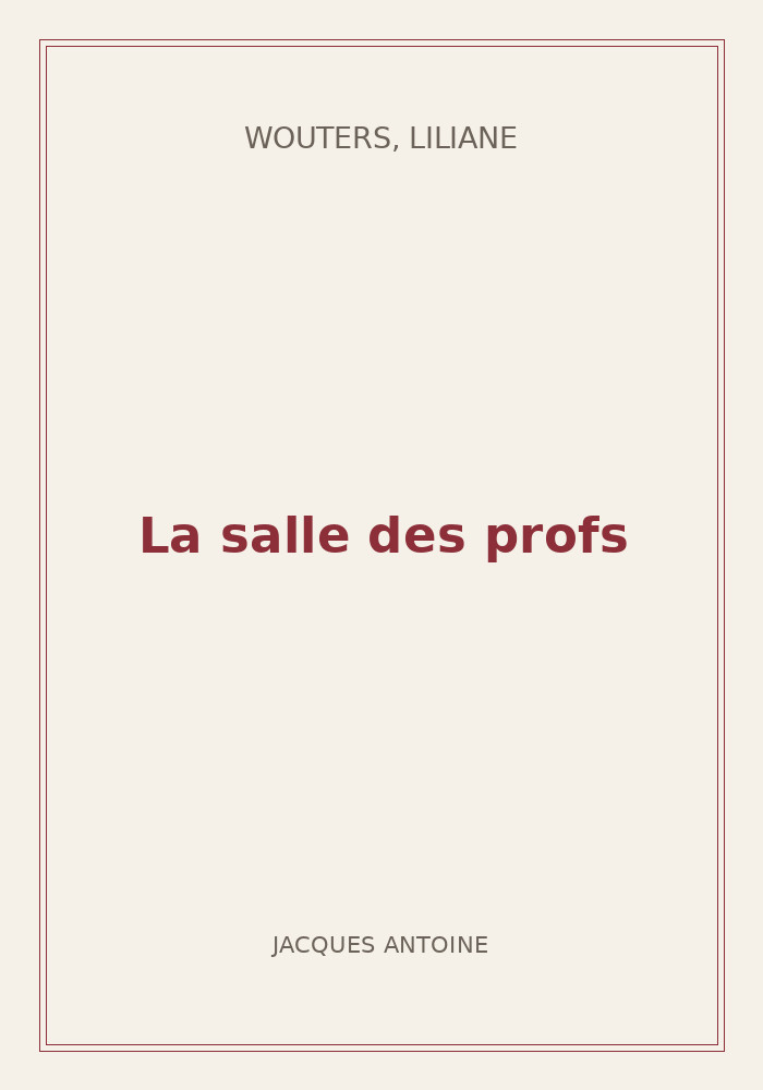 Couverture de « La salle des profs »