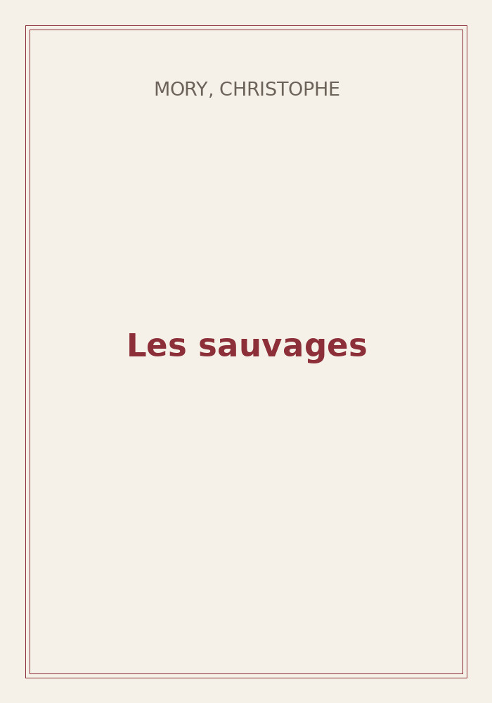 Couverture de « Les sauvages »