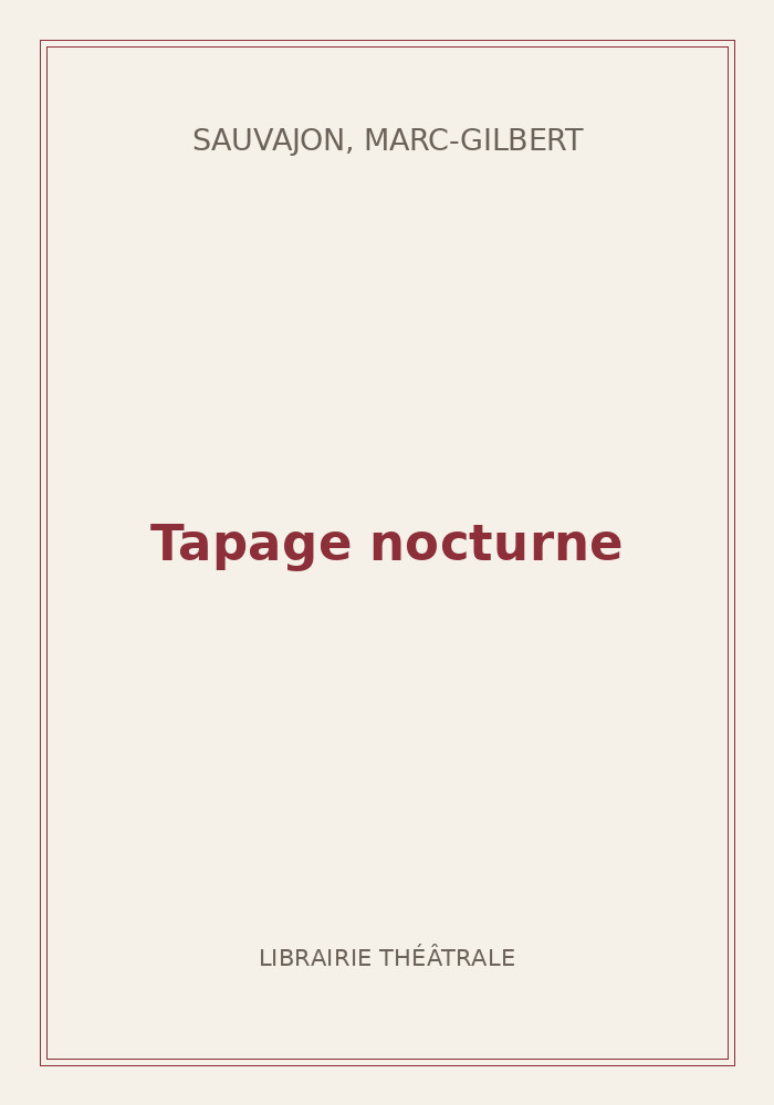 Couverture de « Tapage nocturne »