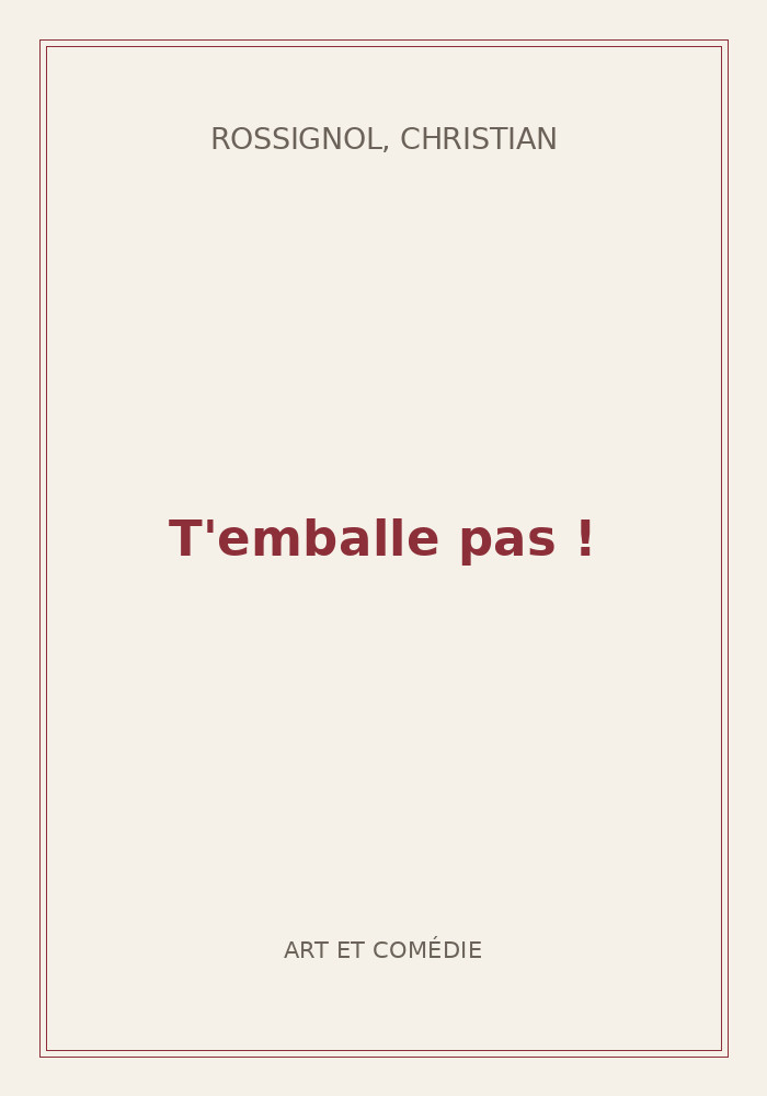 Couverture de « T'emballe pas ! »