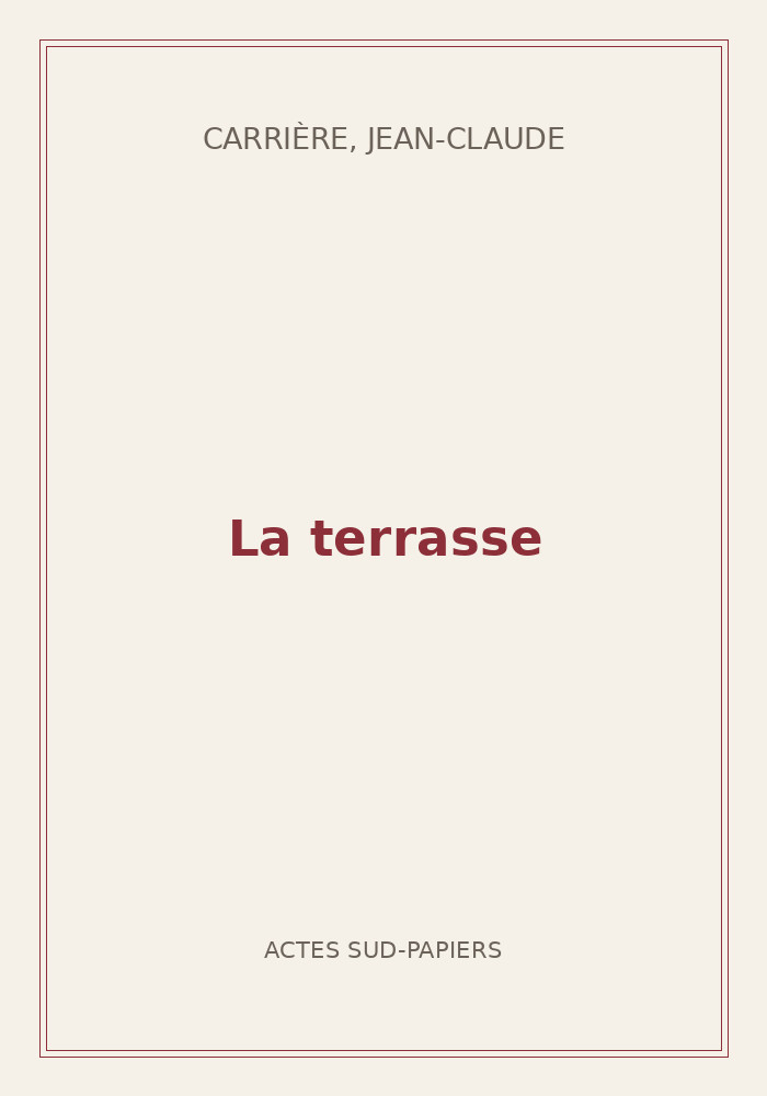 Couverture de « La terrasse »