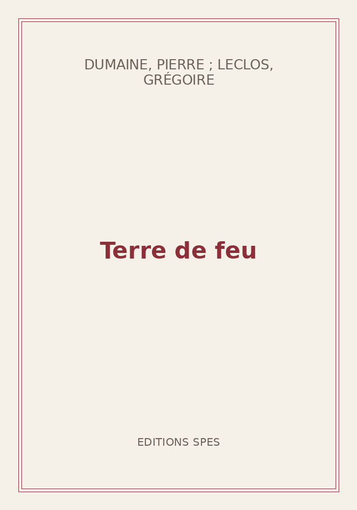 Couverture de « Terre de feu »