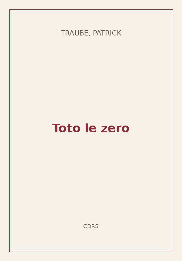 Couverture de « Toto le zero »