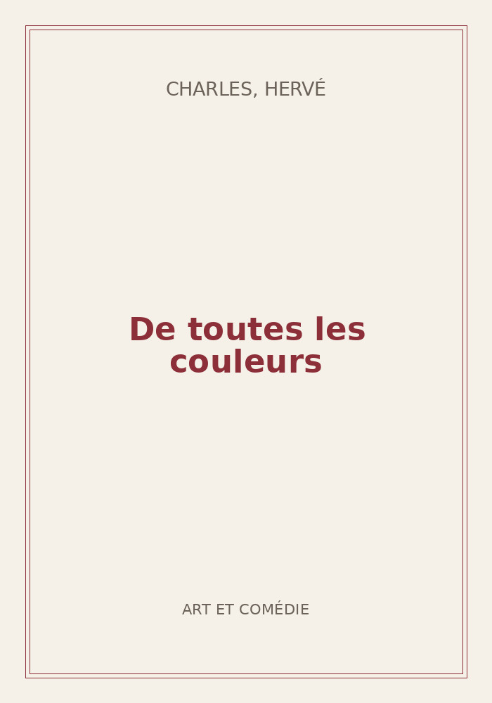 Couverture de « De toutes les couleurs »