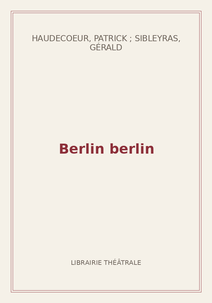 Couverture de « Berlin berlin »