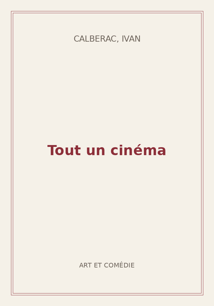 Couverture de « Tout un cinéma »