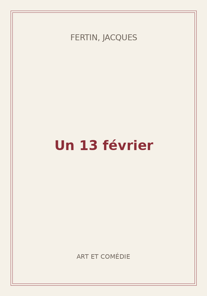 Couverture de « Un 13 février »