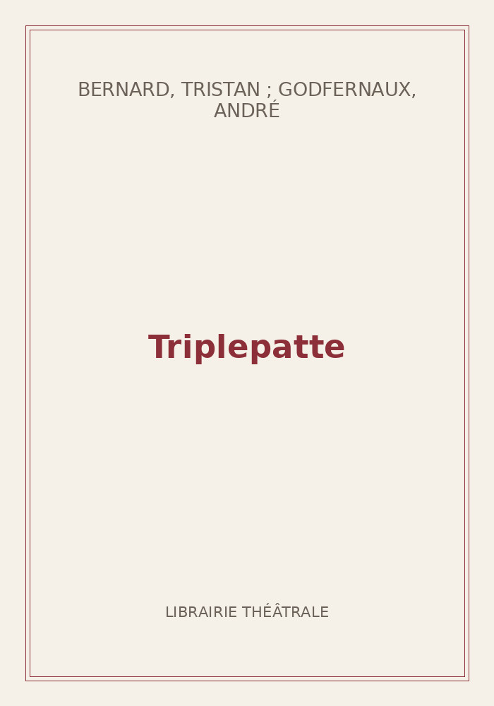 Couverture de « Triplepatte »