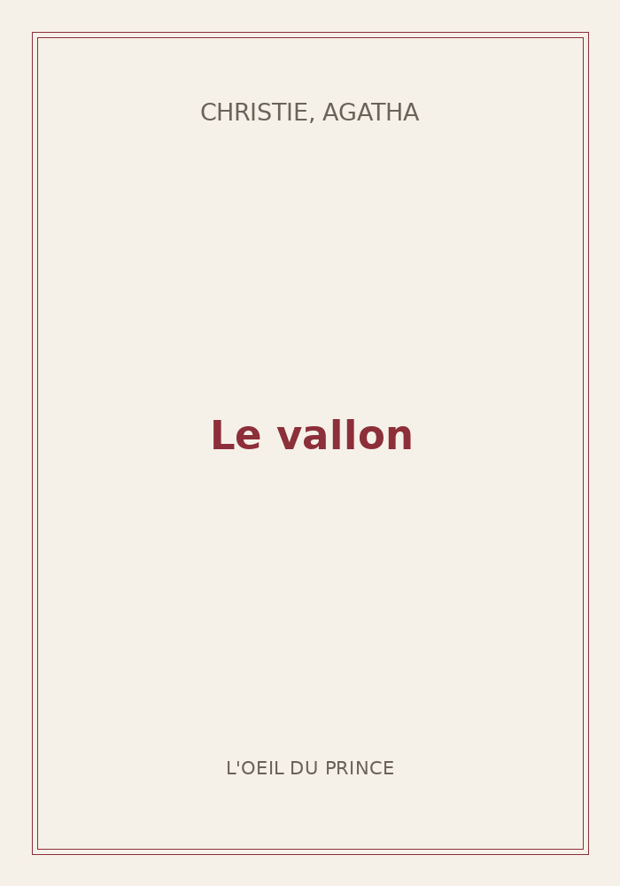 Couverture de « Le vallon »
