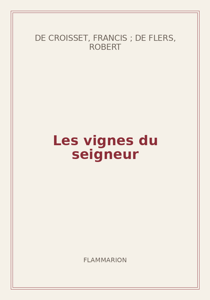 Couverture de « Les vignes du seigneur »