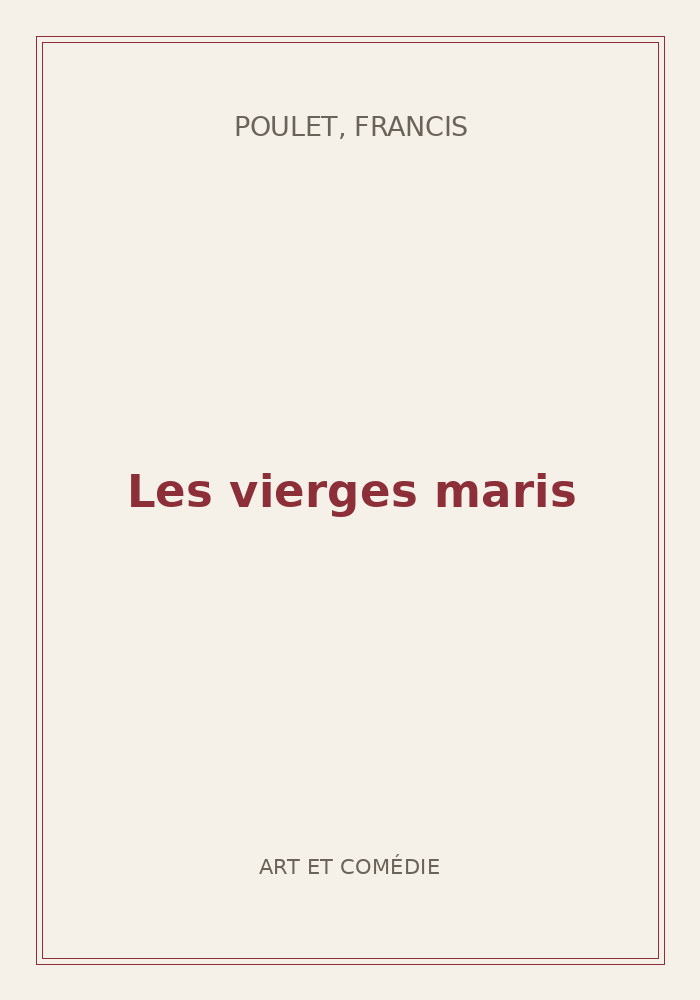 Couverture de « Les vierges maris »
